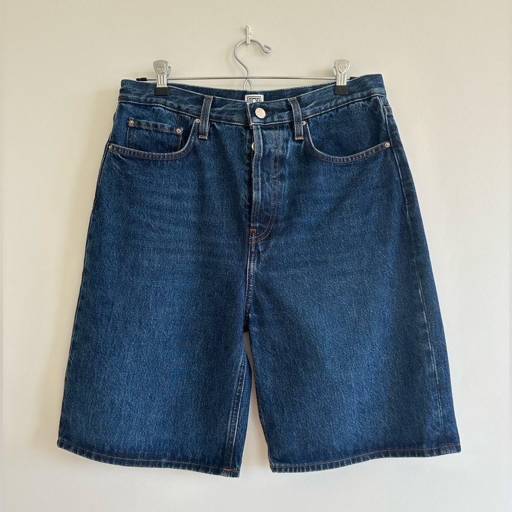 Toteme Organic Cotton Denim Shorts, Blue, NWOT